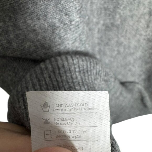Vince 100% Cashmere Dolman Poncho Hoodie gray Sweater womens size small luxury - Picture 7 of 9